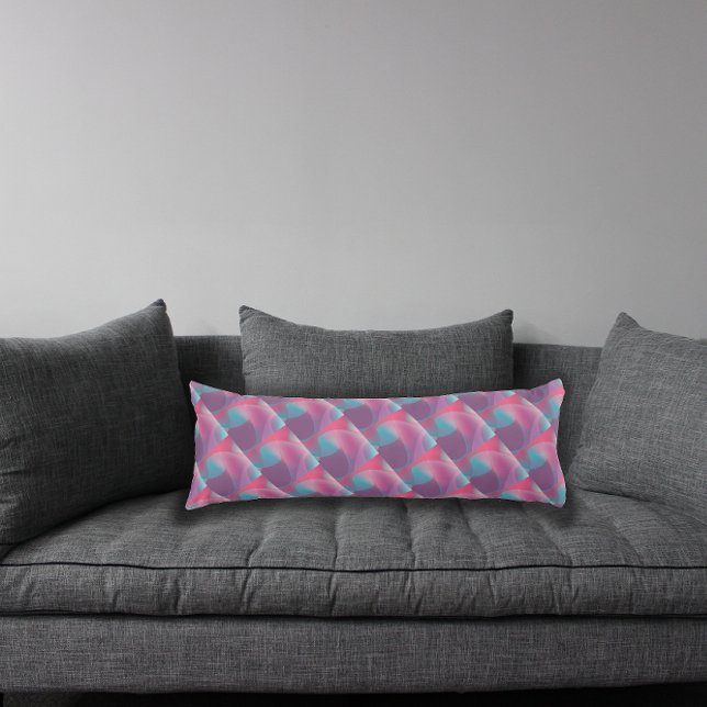 Coussins Longs Motif psychédélique lavande turquoise (Créateur téléchargé)