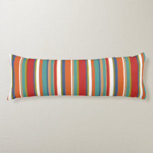 Coussins Longs Motif rayé multicolore