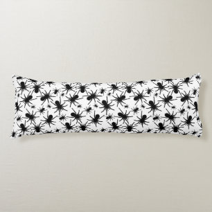 Coussins Longs Motif Répétant noir et blanc   Spider Motif