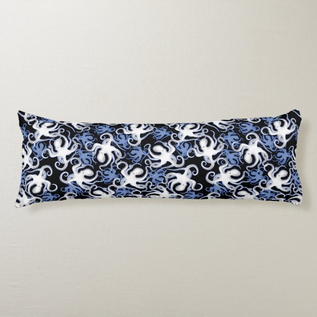 Coussins Longs Motif Répétitif | Motif Pieuvre (Devant)