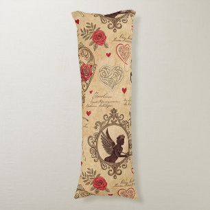 Coussins Longs Motif romantique de vintage Cupid (10)