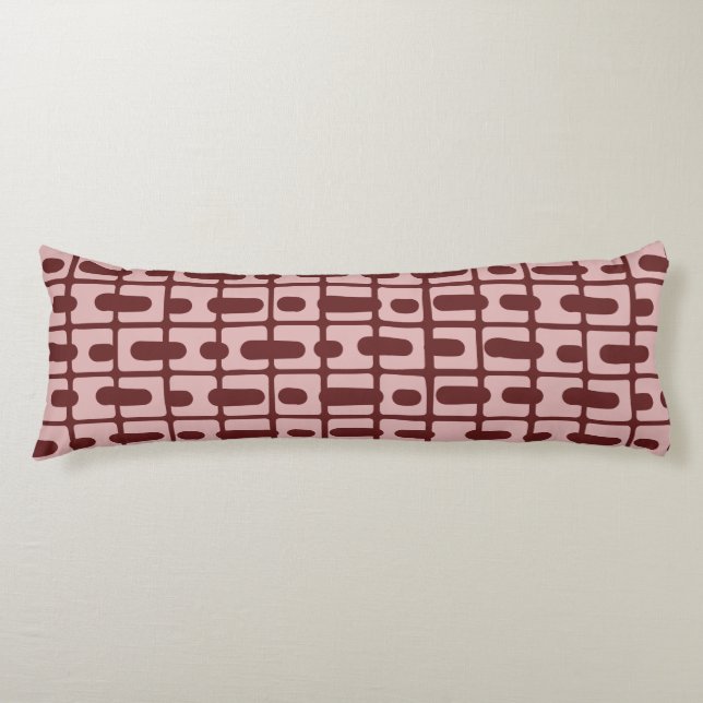 Coussins Longs Motif rose bordeaux Abstrait simple (Devant)