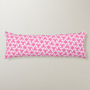 Coussins Longs Motif Rose Et Blanc Motif Étoile Géométrique