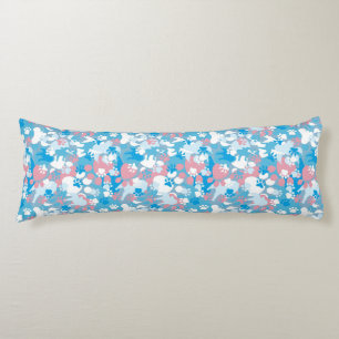 Coussins Longs Motif rose et bleu de chien de camouflage