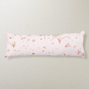 Coussins Longs Motif rose et or festif