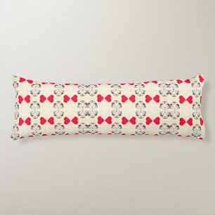 Coussins Longs Motif Ruban Mignon