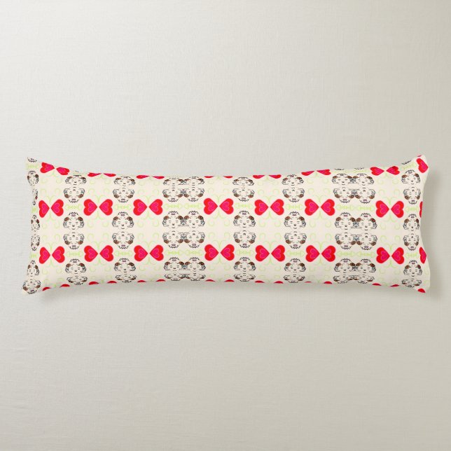 Coussins Longs Motif Ruban Mignon (Devant)