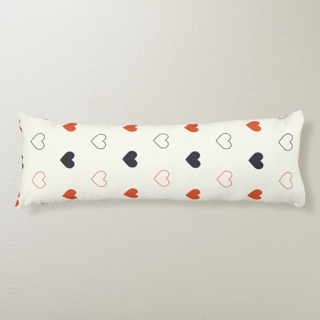 Coussins Longs Motif sans couture de cœur simple mignon  (Devant)