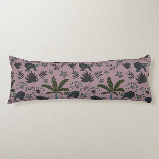 Coussins Longs Motif sans couture Les animaux tropicaux sauts de  (Devant)