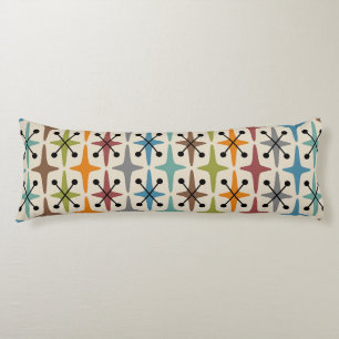 Coussins Longs Motif Starburst moderne du milieu du siècle