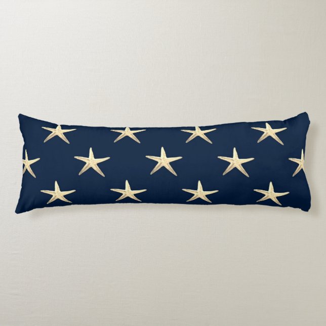 Coussins Longs Motif Starfish sur Solid Arrière - plan (Devant)