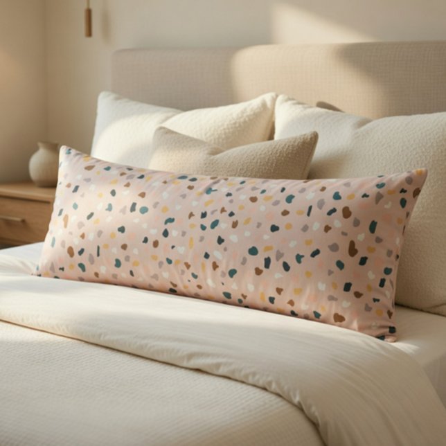 Coussins Longs Motif Terrazzo Moderne Douce Neutre (Créateur téléchargé)