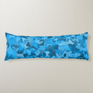 Coussins Longs Motif Triangle Bleu