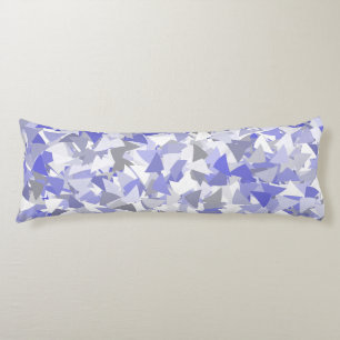 Coussins Longs Motif Triangle Gris Violet