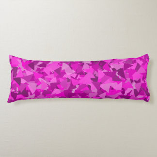 Coussins Longs Motif Triangle Rose Violet