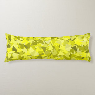 Coussins Longs Motif Triangle Vert Jaune