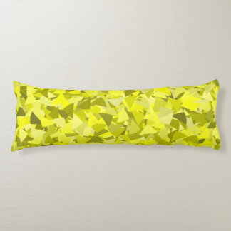 Coussins Longs Motif Triangle Vert Jaune