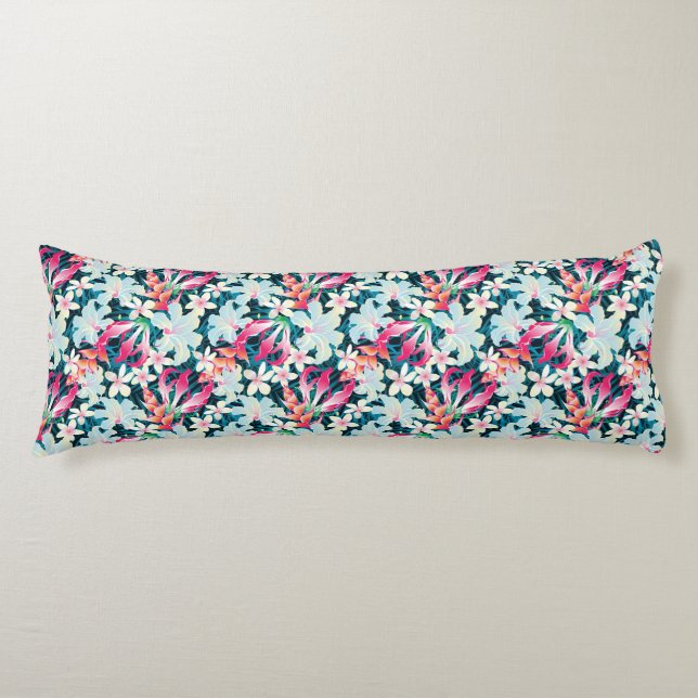 Coussins Longs Motif tropical coloré (Devant)
