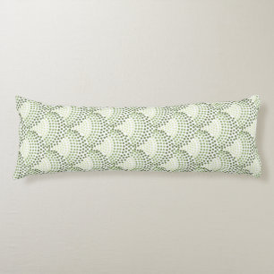 Coussins Longs Motif vert ombré dégradé à points festonnés