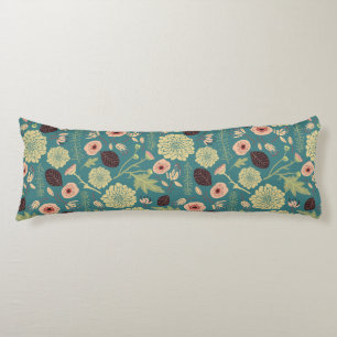 Coussins Longs Motif vert Turquoise rose floral toss
