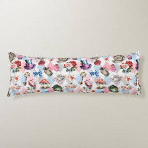 Coussins Longs Motif victorien aquarelle du Pays des Merveilles F