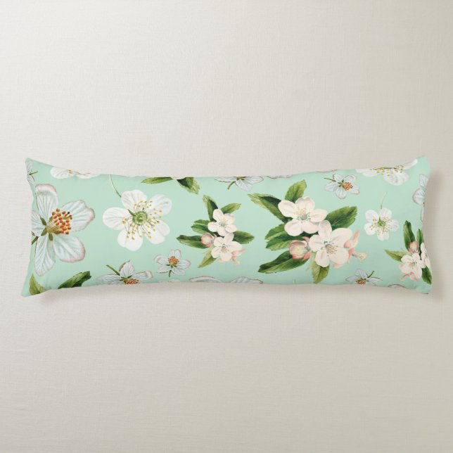 Coussins Longs Motif vintage de fleurs de printemps (Devant)