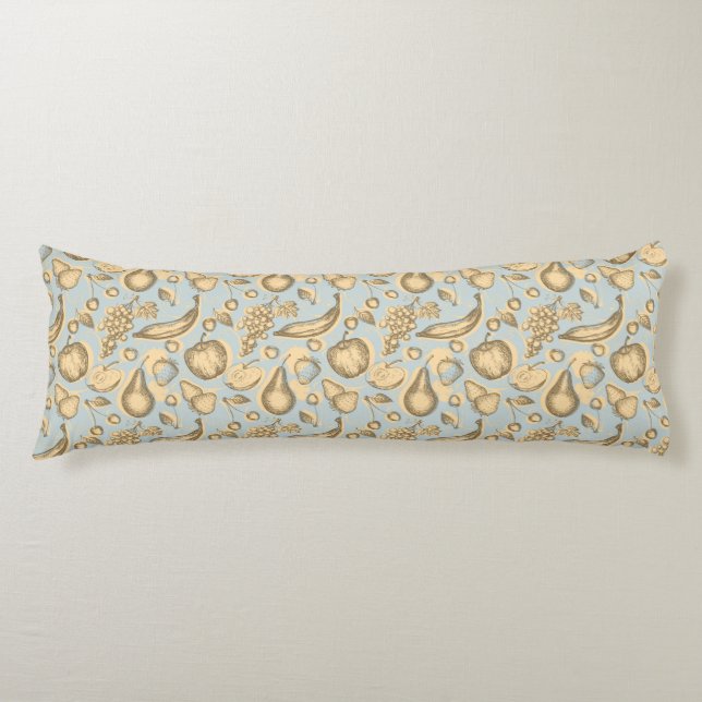 Coussins Longs Motif vintage de fruits (Devant)