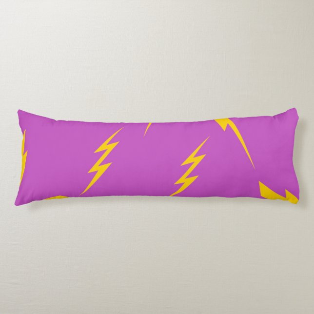 Coussins Longs Motif Y2K Fond Violet Éclair (Devant)
