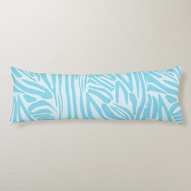 Coussins Longs Motif Zèbre Bleu (Devant)