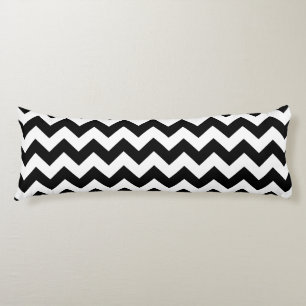 Coussins Longs Motif Zigzag noir et blanc, Motif Chevron