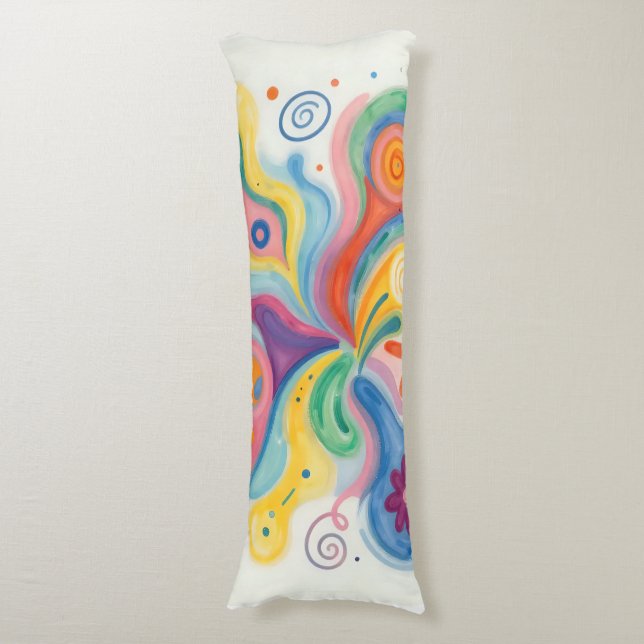 Coussins Longs Motifs Abstraits Colorés  (devant Vertical)