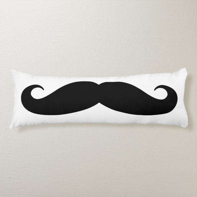Coussins Longs Moustache noire drôle décoration de chambre à couc (Devant)
