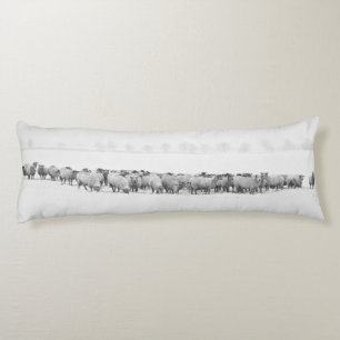 Coussins Longs Moutons hivernaux panoramiques