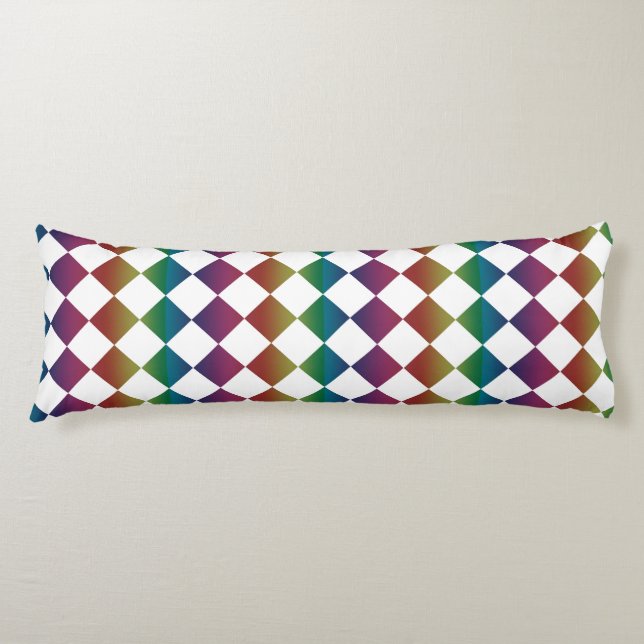Coussins Longs Multicolore Diamant Harlequin Damier  (Devant)