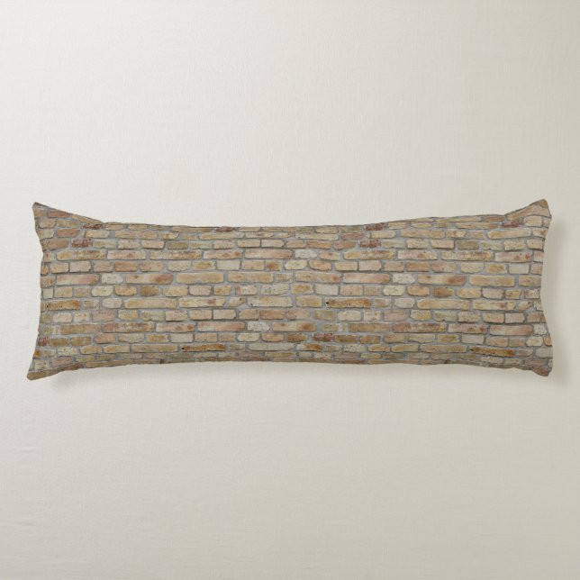 Coussins Longs Mur de briques brunes Un design original  (Devant)