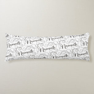 Coussins Longs NAMASTE noir sans couture motif avec LIGNES