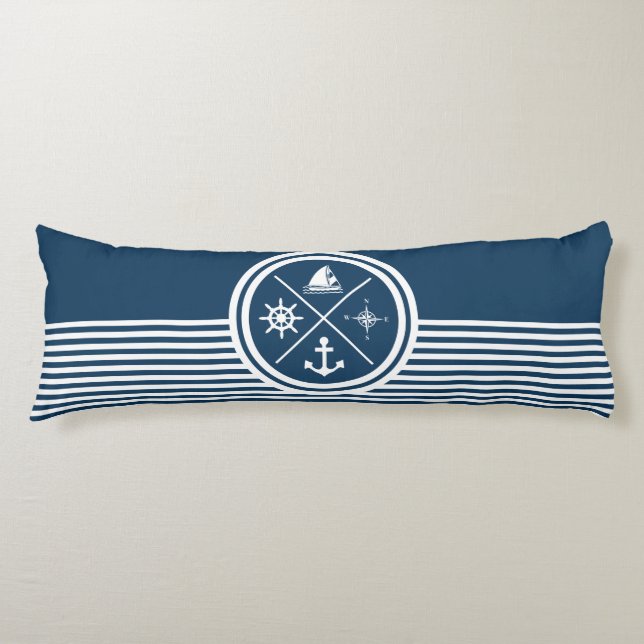 Coussins Longs Nautical themed design (Devant)