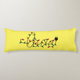 Coussins Longs Noël Lumières colorées Aimer Texte-45872