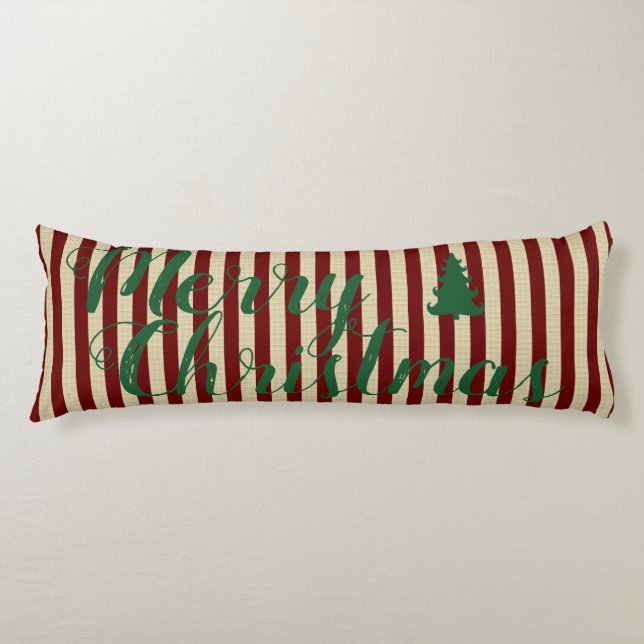 Coussins Longs Noël rayé (Devant)