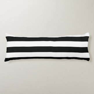 Coussins Longs (Noir et blanc | horizontal) personnalisable rayé