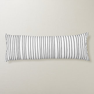 COUSSINS LONGS NOIR ET BLANC STRIPÉ À LA MAIN