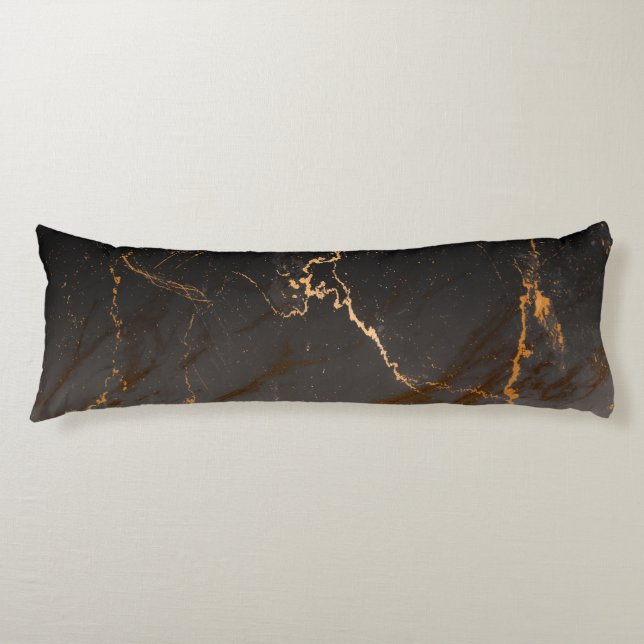 Coussins Longs Noir et Marbre blanc (Devant)