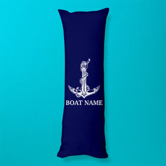 Coussins Longs Nom du bateau de la corde d'Ancre nautique vintage