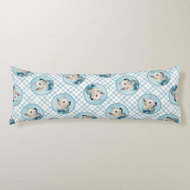 Coussins Longs Norvégien Buhund Peinture Wheaten Original Chien A (Devant)