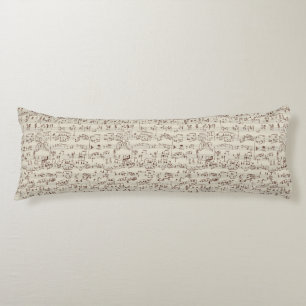 Coussins Longs Notes de musique