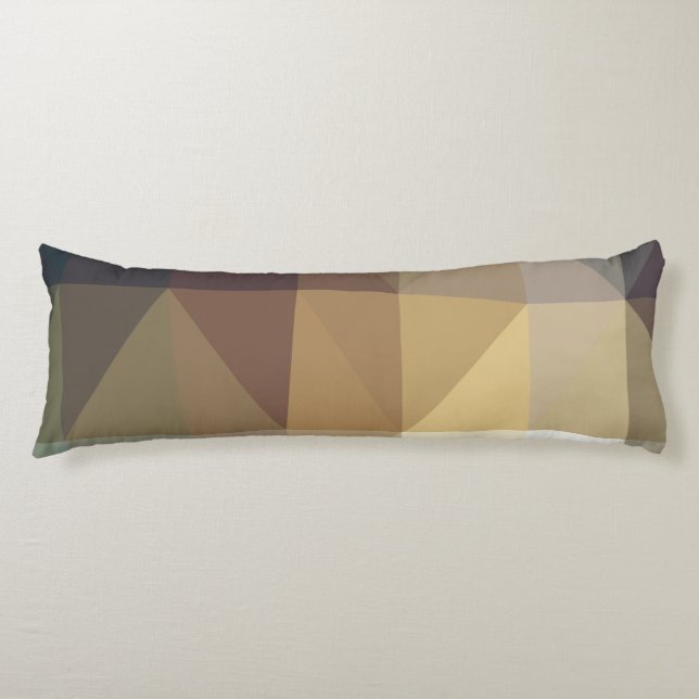 Coussins Longs Nuances du triangle Brown Abstrait (Devant)
