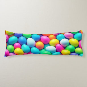Coussins Longs Oeuf de Pâques aux couleurs vives/Printemps