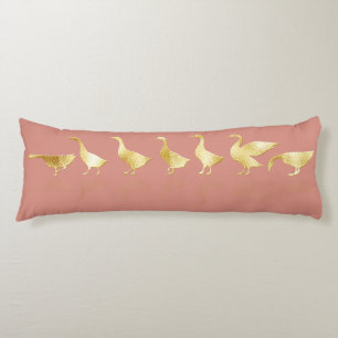 Coussins Longs Oie d'or mignon Rosy Rose