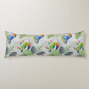 Coussins Longs Oiseau Toucan mignon, Motif de tous les jours, Aqu