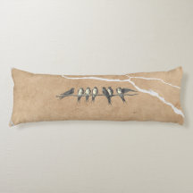 Oiseaux sur surface fissurée, beige marron et text
